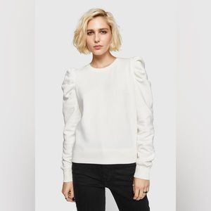 Rebecca Minkoff Janine Sweatshirt in Ecru. Size XSmall.